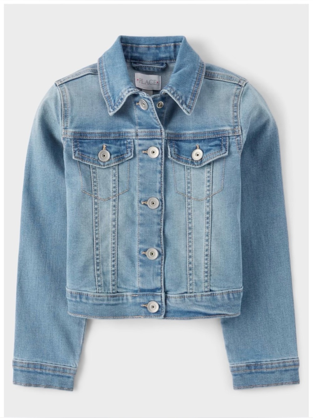The Children's Place Light Wash Denim Jean Jacket - Blue